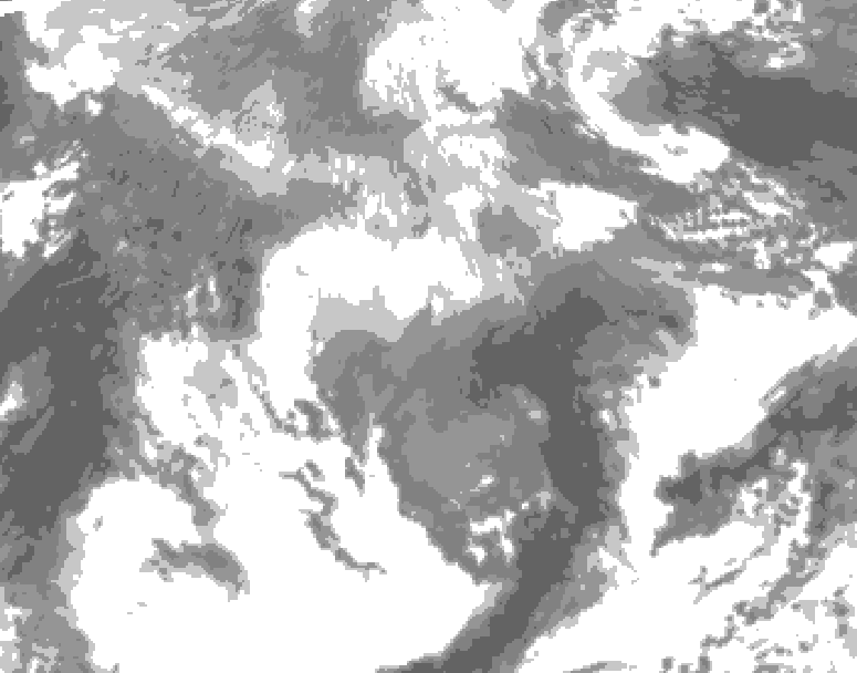 GDPS total cloud 018 hour forecast chart for Canada based on 2026/04/18 0000Z data
