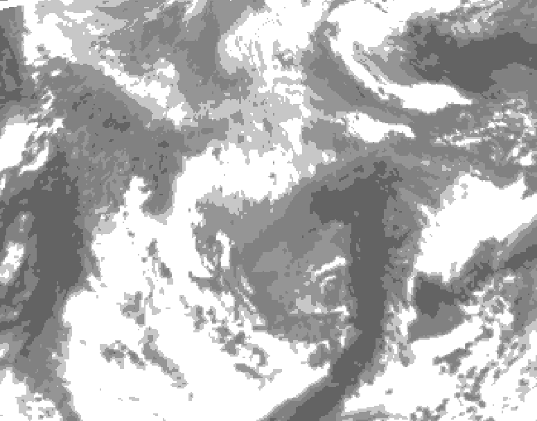GDPS total cloud 024 hour forecast chart for Canada based on 2026/04/18 0000Z data