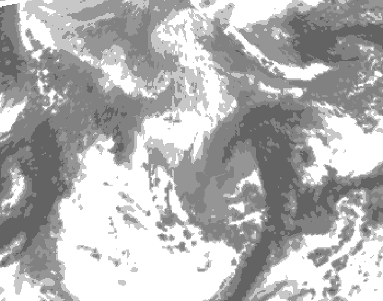 GDPS total cloud 030 hour forecast chart for Canada based on 2026/04/18 0000Z data