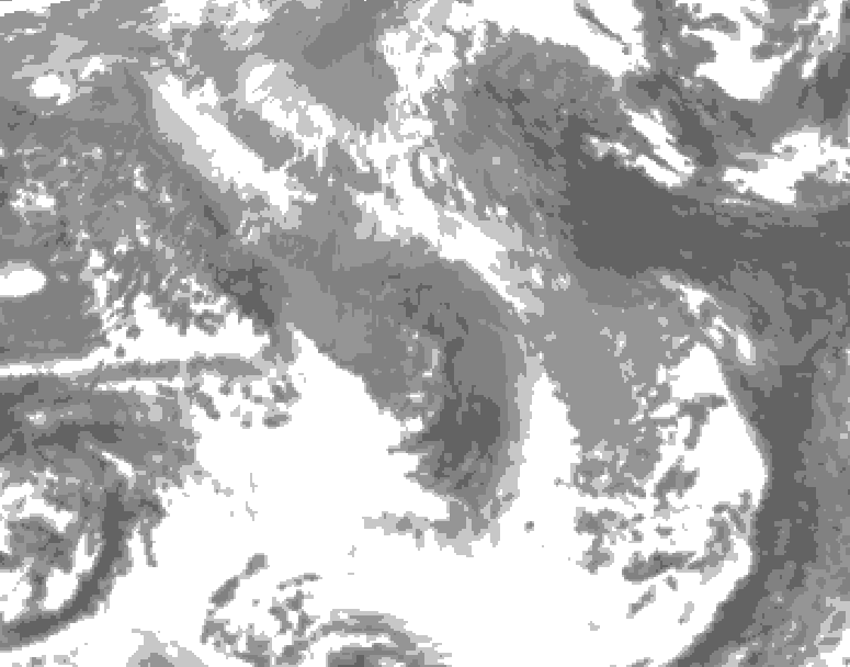 GDPS total cloud 072 hour forecast chart for Canada based on 2026/04/18 0000Z data