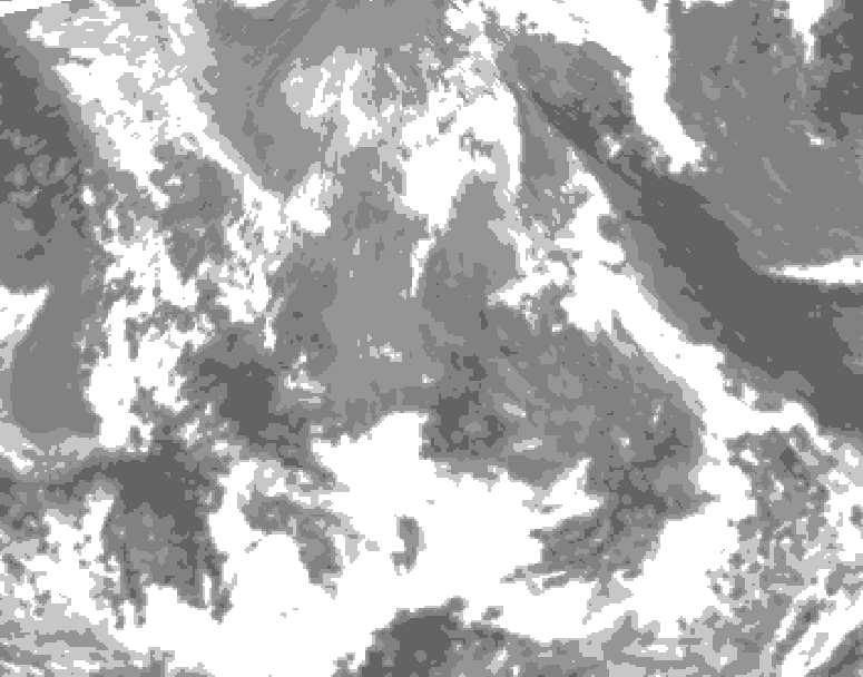 GDPS total cloud 108 hour forecast chart for Canada based on 2026/04/18 0000Z data