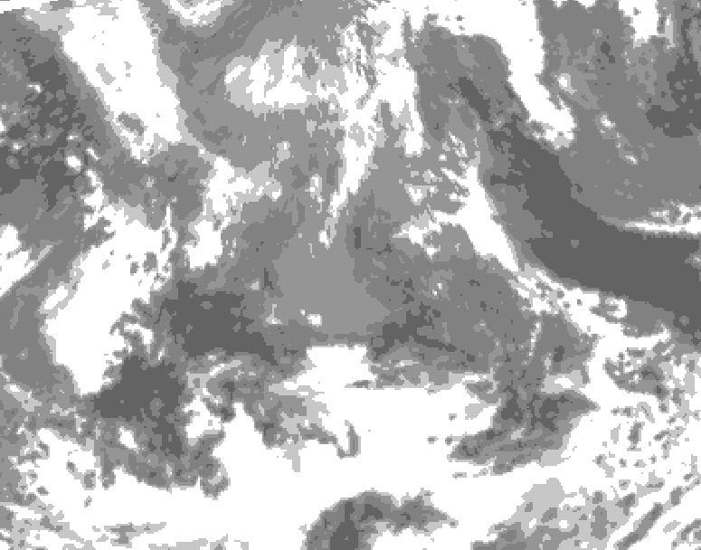 GDPS total cloud 114 hour forecast chart for Canada based on 2026/04/18 0000Z data