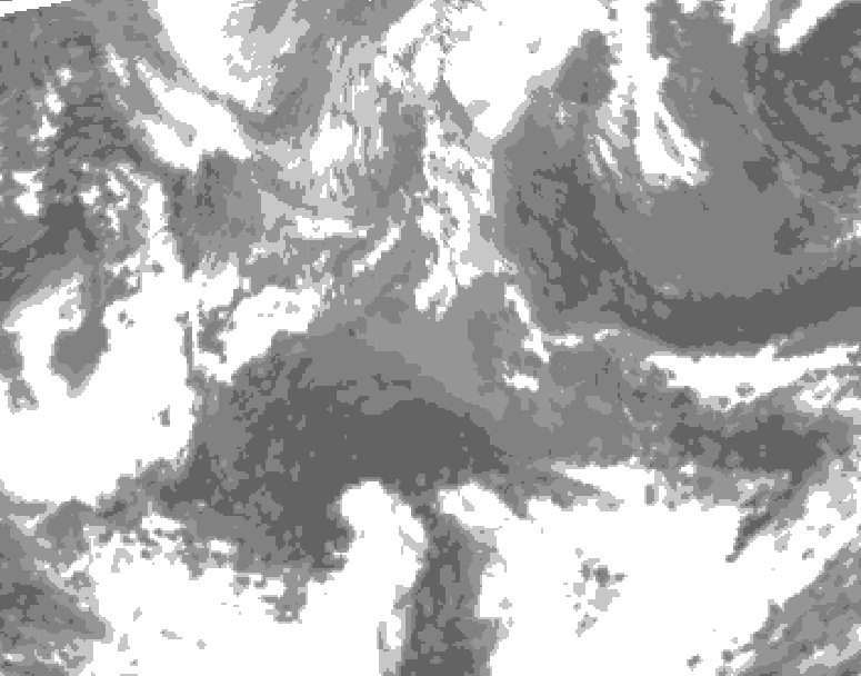 GDPS total cloud 138 hour forecast chart for Canada based on 2026/04/18 0000Z data