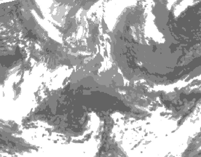 GDPS total cloud 144 hour forecast chart for Canada based on 2026/04/18 0000Z data