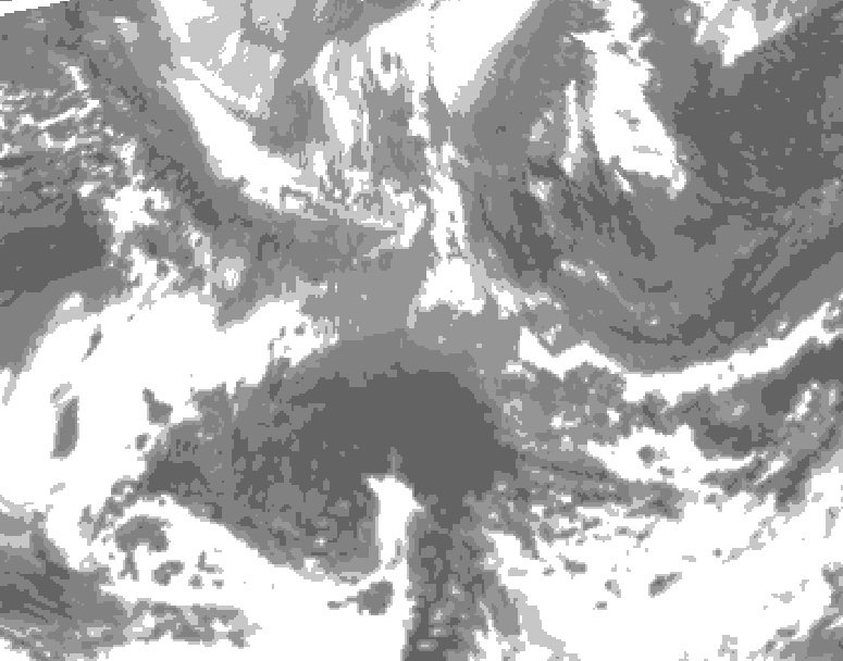 GDPS total cloud 150 hour forecast chart for Canada based on 2026/04/18 0000Z data