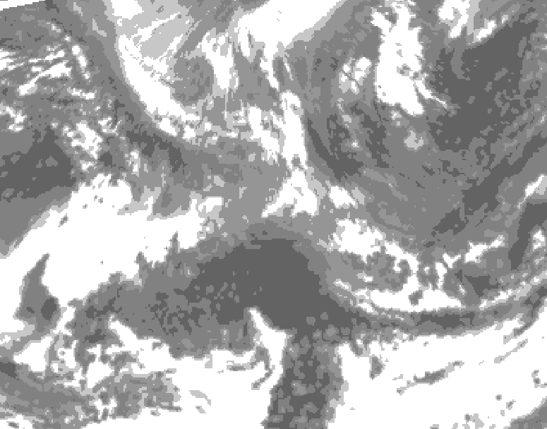 GDPS total cloud 156 hour forecast chart for Canada based on 2026/04/18 0000Z data