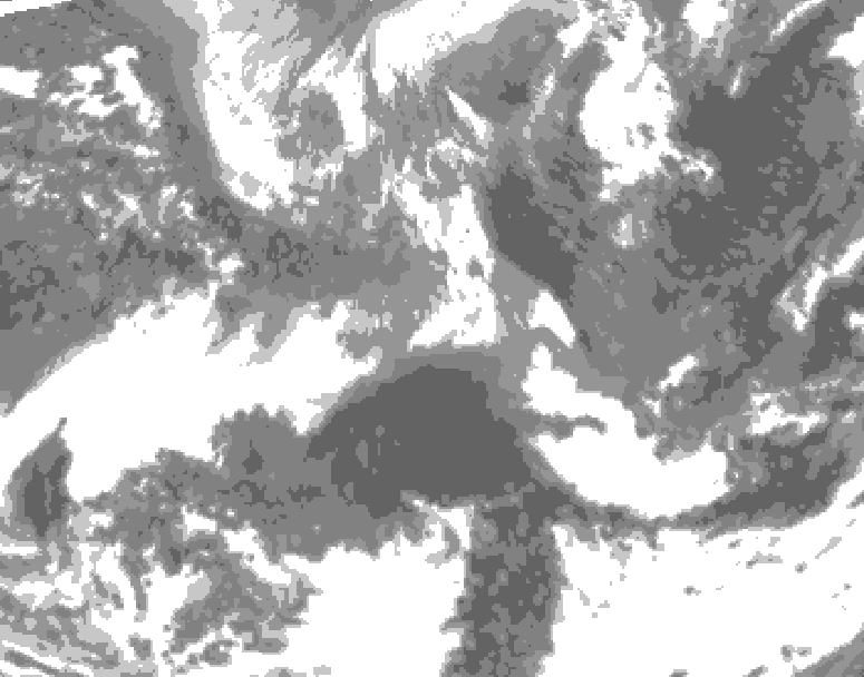 GDPS total cloud 162 hour forecast chart for Canada based on 2026/04/18 0000Z data
