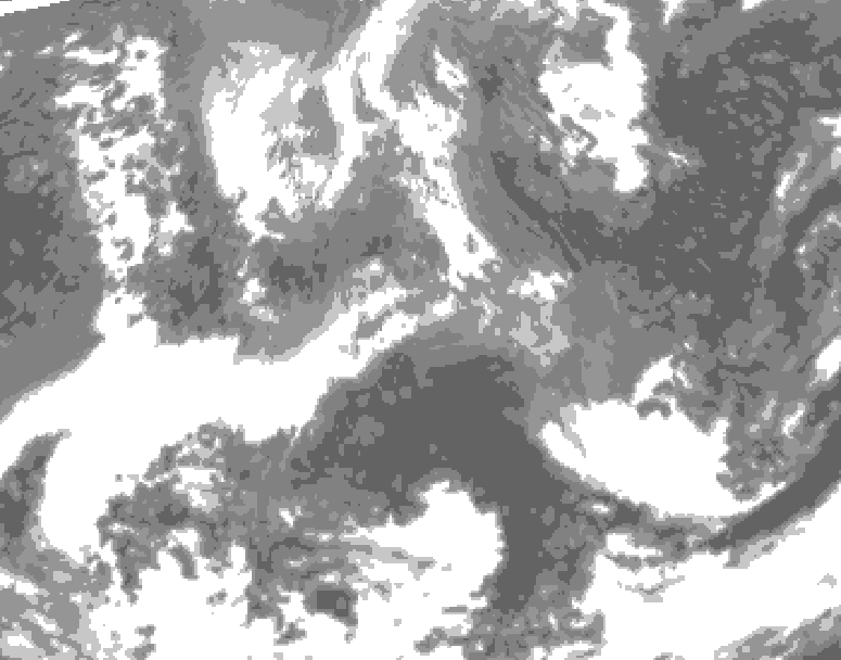 GDPS total cloud 174 hour forecast chart for Canada based on 2026/04/18 0000Z data