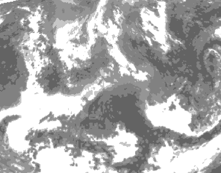 GDPS total cloud 180 hour forecast chart for Canada based on 2026/04/18 0000Z data