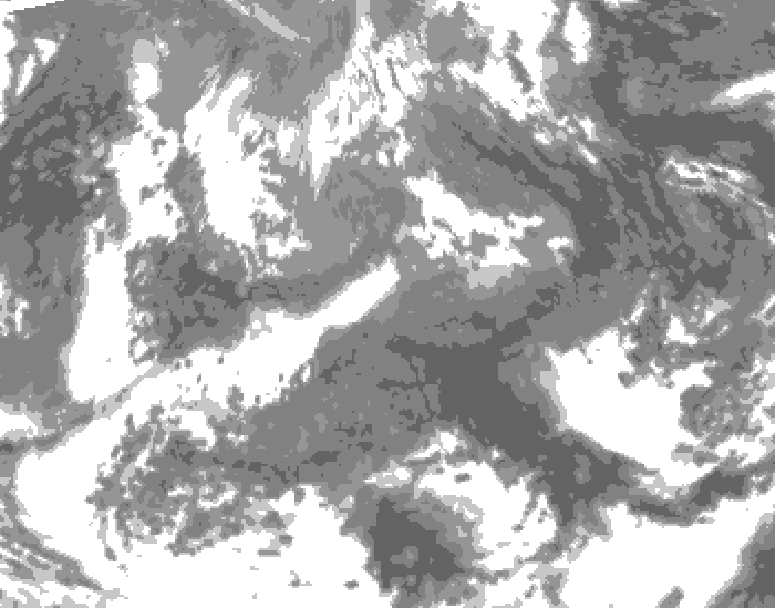 GDPS total cloud 192 hour forecast chart for Canada based on 2026/04/18 0000Z data