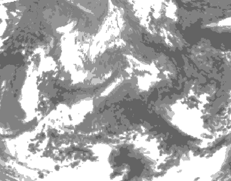 GDPS total cloud 198 hour forecast chart for Canada based on 2026/04/18 0000Z data