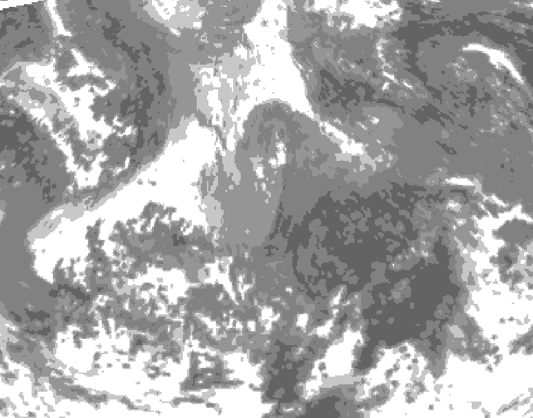 GDPS total cloud 222 hour forecast chart for Canada based on 2026/04/18 0000Z data