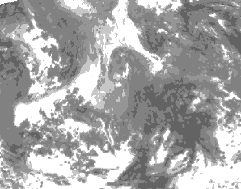GDPS total cloud 228 hour forecast chart for Canada based on 2026/04/18 0000Z data