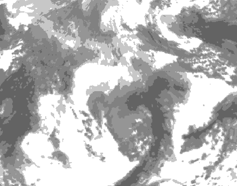 GDPS total cloud 006 hour forecast chart for Canada based on 2026/04/18 1200Z data