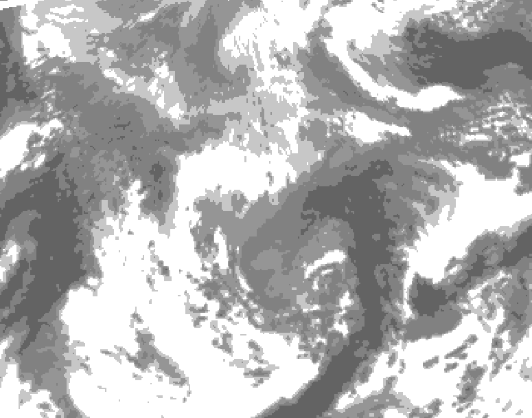 GDPS total cloud 012 hour forecast chart for Canada based on 2026/04/18 1200Z data