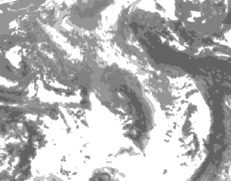 GDPS total cloud 066 hour forecast chart for Canada based on 2026/04/18 1200Z data