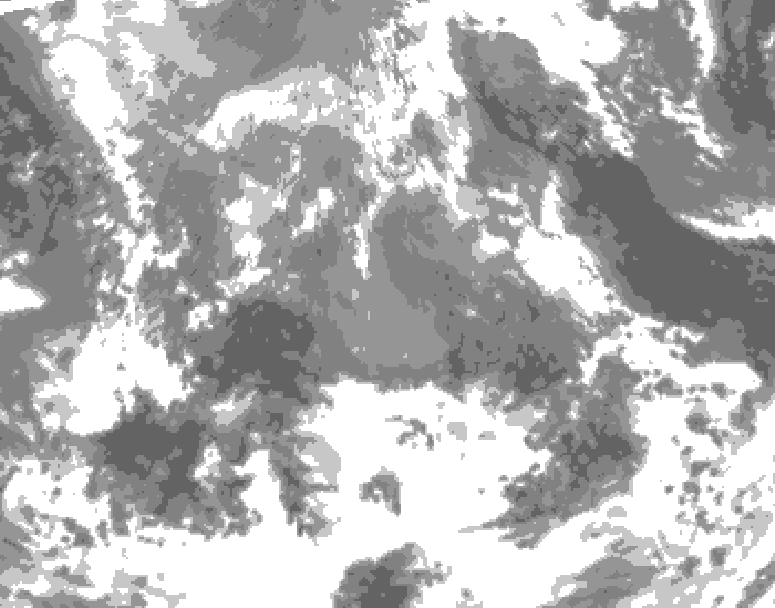 GDPS total cloud 102 hour forecast chart for Canada based on 2026/04/18 1200Z data