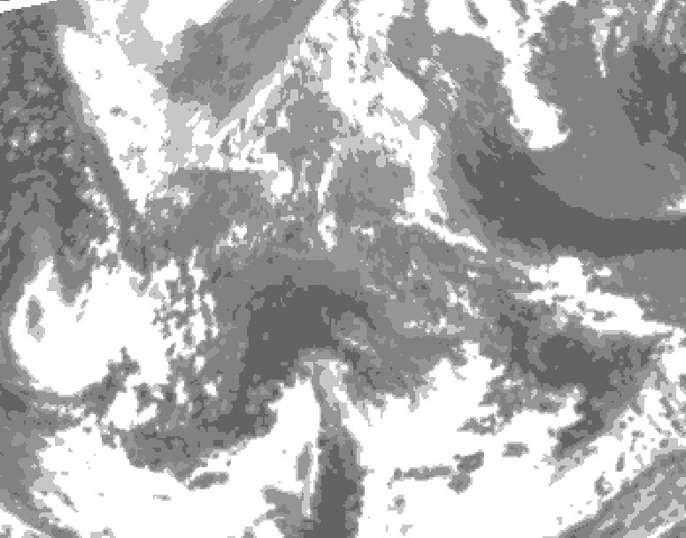 GDPS total cloud 120 hour forecast chart for Canada based on 2026/04/18 1200Z data