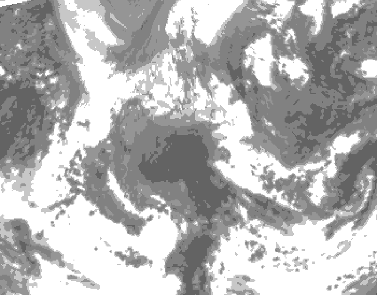 GDPS total cloud 144 hour forecast chart for Canada based on 2026/04/18 1200Z data