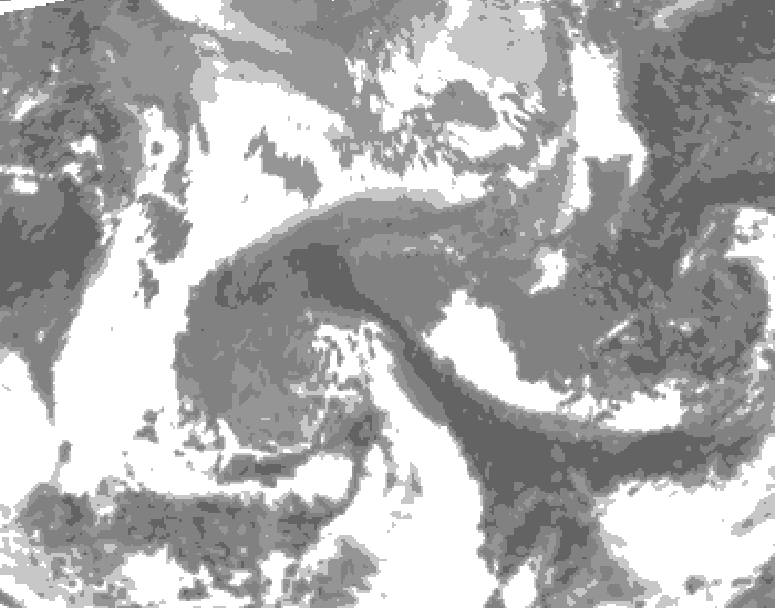 GDPS total cloud 180 hour forecast chart for Canada based on 2026/04/18 1200Z data