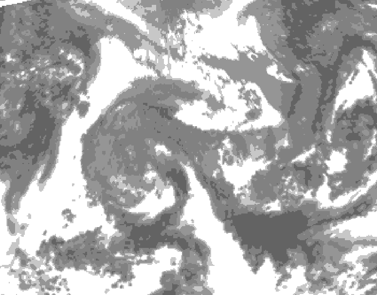GDPS total cloud 198 hour forecast chart for Canada based on 2026/04/18 1200Z data