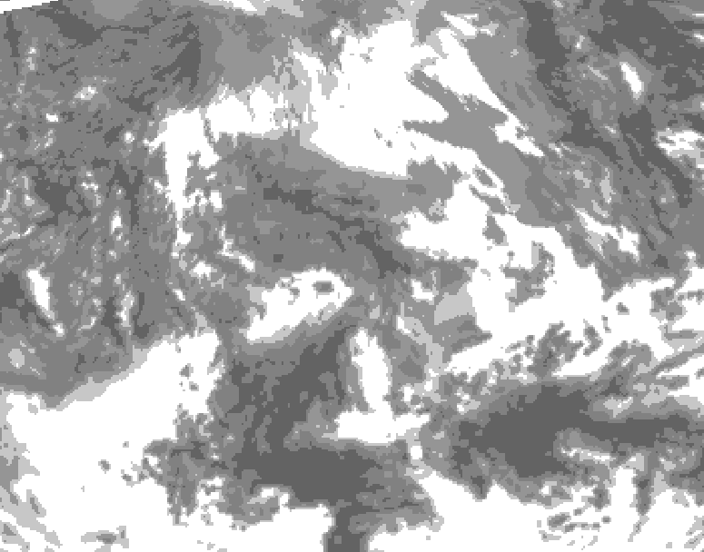 GDPS total cloud 222 hour forecast chart for Canada based on 2026/04/18 1200Z data