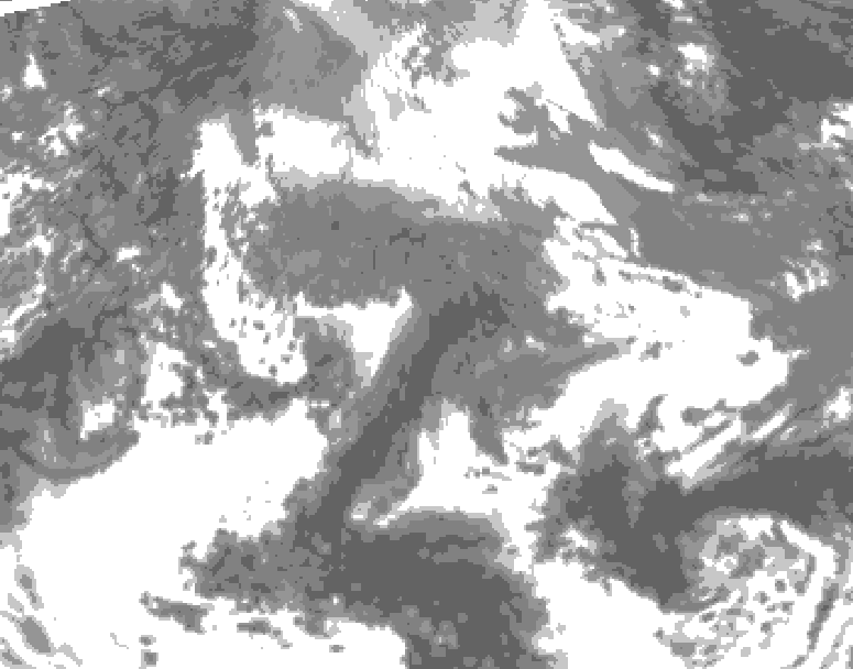 GDPS total cloud 234 hour forecast chart for Canada based on 2026/04/18 1200Z data