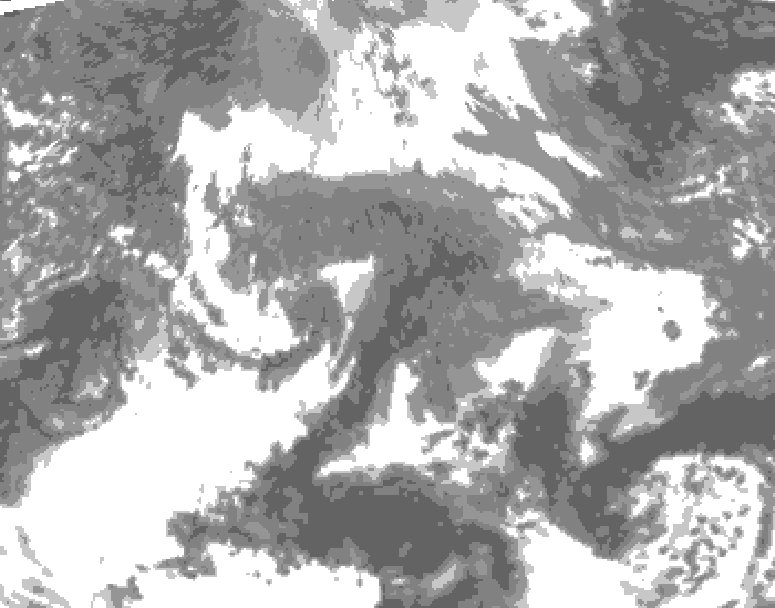 GDPS total cloud 240 hour forecast chart for Canada based on 2026/04/18 1200Z data