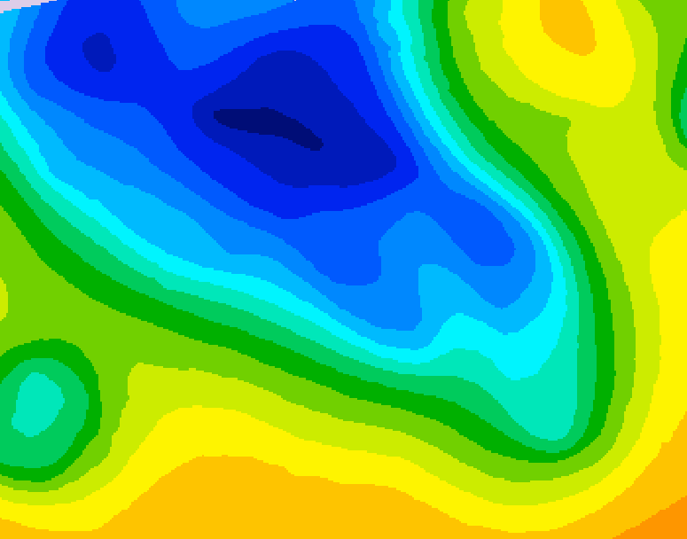 GDPS 500 millibar geopotential height 054 hour forecast chart for Canada based on 2026/04/19 0000Z data