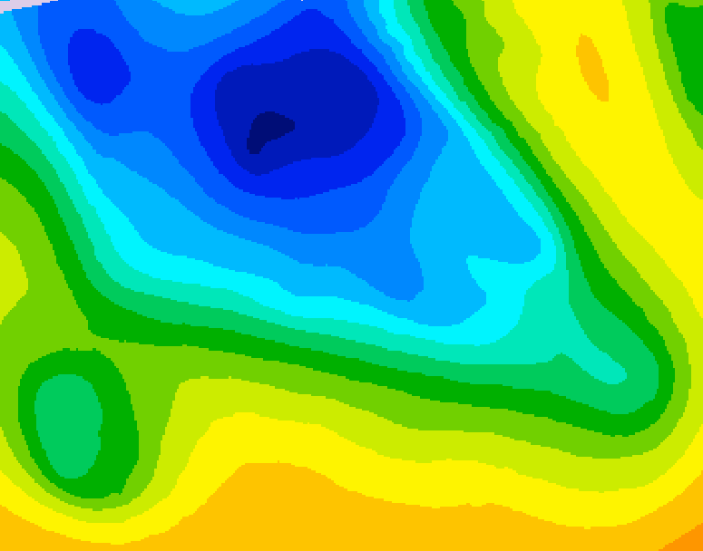 GDPS 500 millibar geopotential height 072 hour forecast chart for Canada based on 2026/04/19 0000Z data