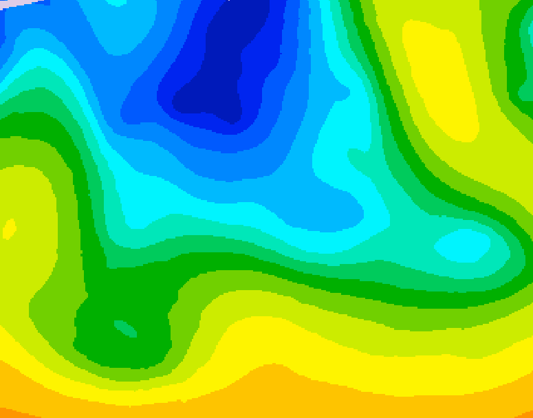 GDPS 500 millibar geopotential height 090 hour forecast chart for Canada based on 2026/04/19 0000Z data