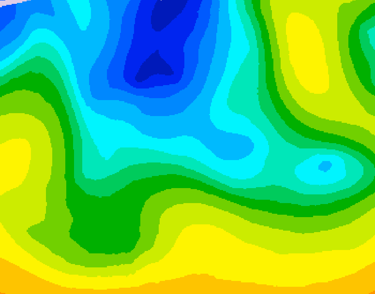 GDPS 500 millibar geopotential height 096 hour forecast chart for Canada based on 2026/04/19 0000Z data