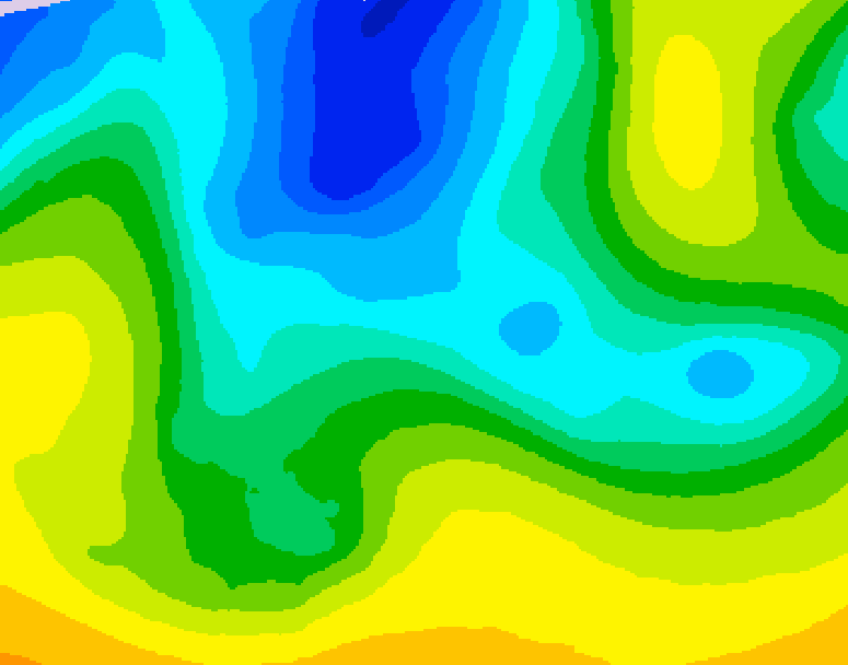 GDPS 500 millibar geopotential height 102 hour forecast chart for Canada based on 2026/04/19 0000Z data