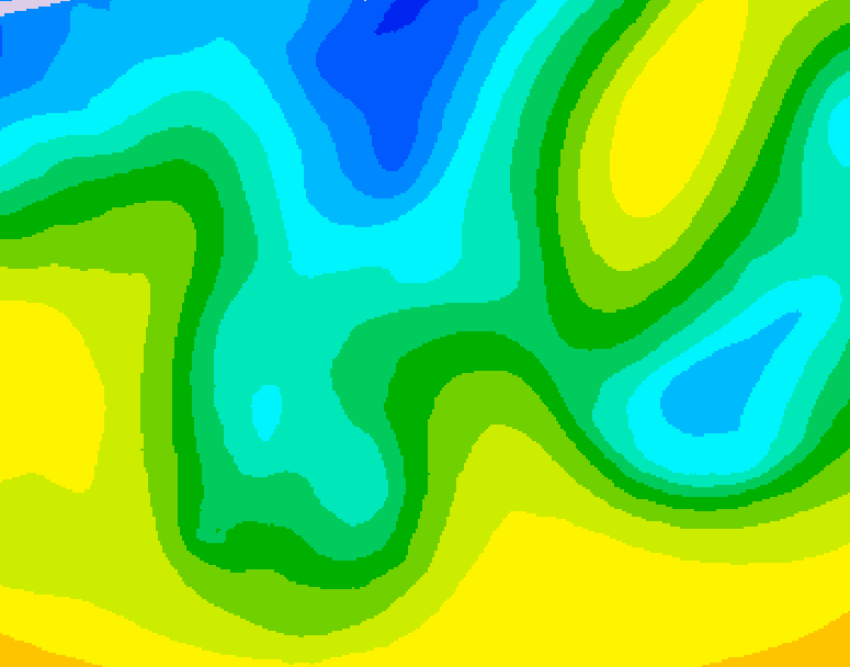 GDPS 500 millibar geopotential height 120 hour forecast chart for Canada based on 2026/04/19 0000Z data