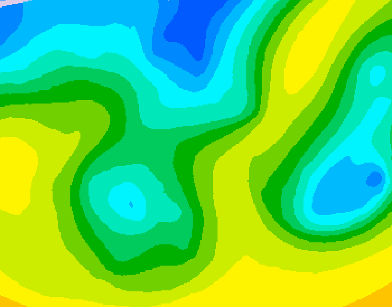 GDPS 500 millibar geopotential height 132 hour forecast chart for Canada based on 2026/04/19 0000Z data