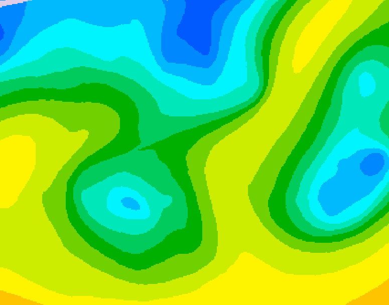GDPS 500 millibar geopotential height 138 hour forecast chart for Canada based on 2026/04/19 0000Z data