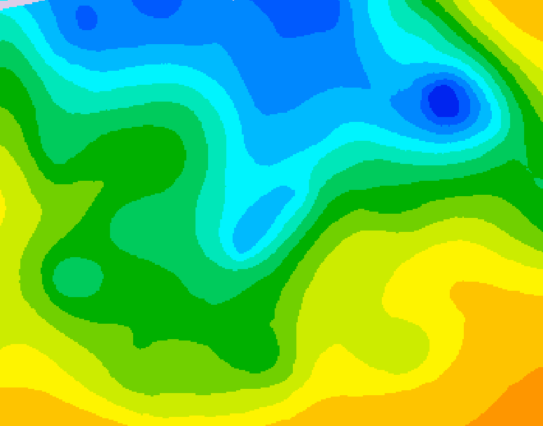 GDPS 500 millibar geopotential height 222 hour forecast chart for Canada based on 2026/04/19 0000Z data