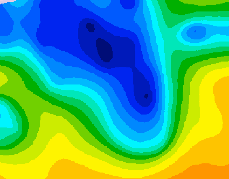 GDPS 500 millibar geopotential height 006 hour forecast chart for Canada based on 2026/04/19 1200Z data