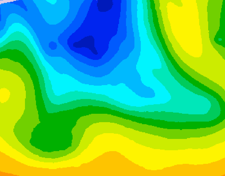 GDPS 500 millibar geopotential height 078 hour forecast chart for Canada based on 2026/04/19 1200Z data
