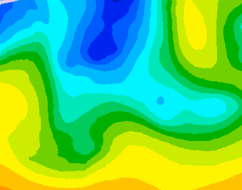 GDPS 500 millibar geopotential height 090 hour forecast chart for Canada based on 2026/04/19 1200Z data