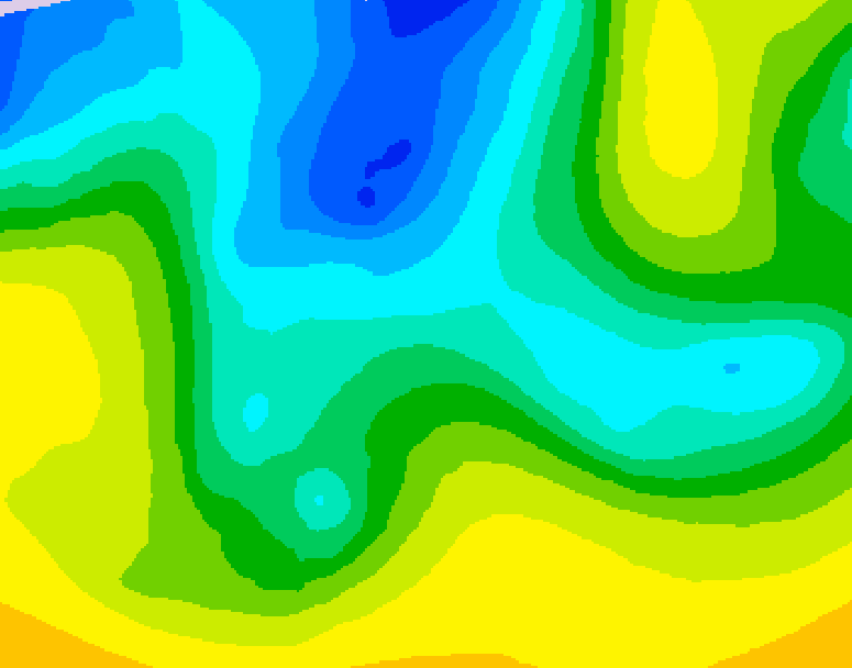 GDPS 500 millibar geopotential height 096 hour forecast chart for Canada based on 2026/04/19 1200Z data