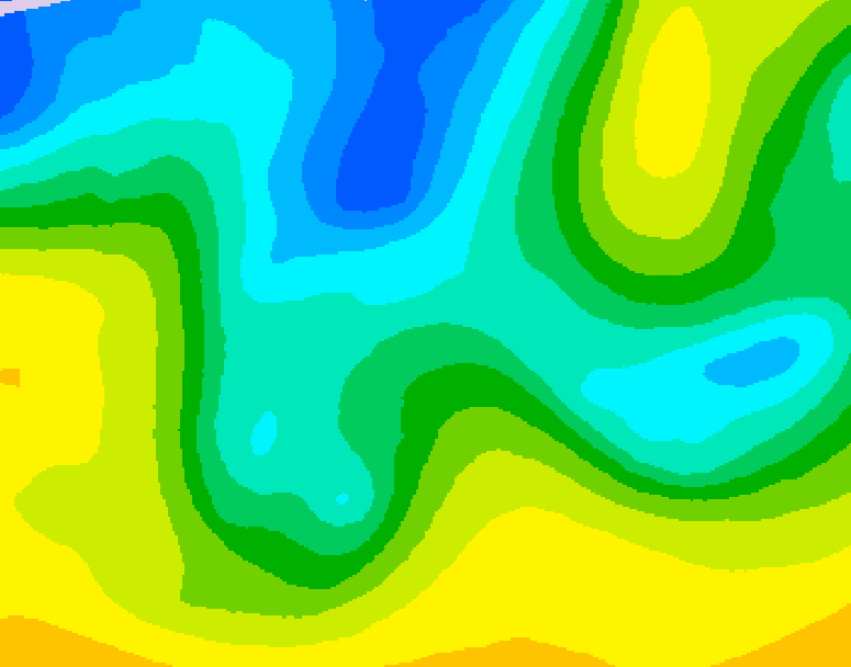 GDPS 500 millibar geopotential height 102 hour forecast chart for Canada based on 2026/04/19 1200Z data