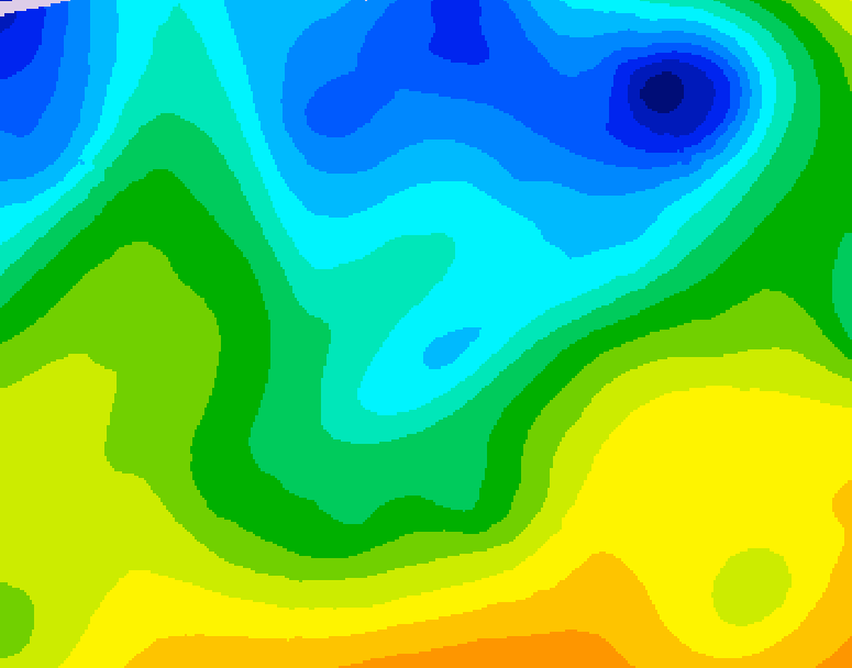 GDPS 500 millibar geopotential height 222 hour forecast chart for Canada based on 2026/04/19 1200Z data
