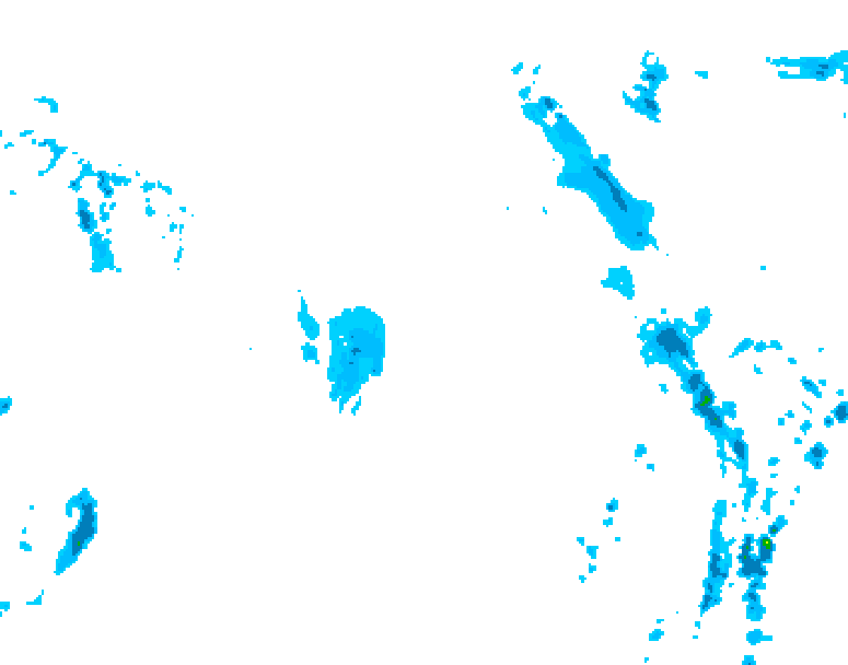 GDPS precipitation 018 hour forecast chart for Canada based on 2026/04/19 1200Z data
