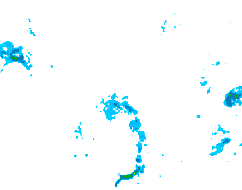 GDPS precipitation 126 hour forecast chart for Canada based on 2026/04/19 1200Z data