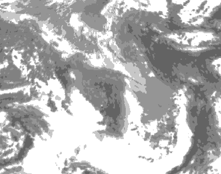 GDPS total cloud 042 hour forecast chart for Canada based on 2026/04/19 0000Z data