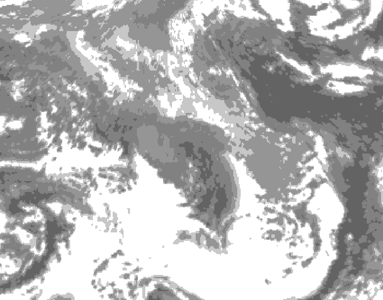 GDPS total cloud 048 hour forecast chart for Canada based on 2026/04/19 0000Z data