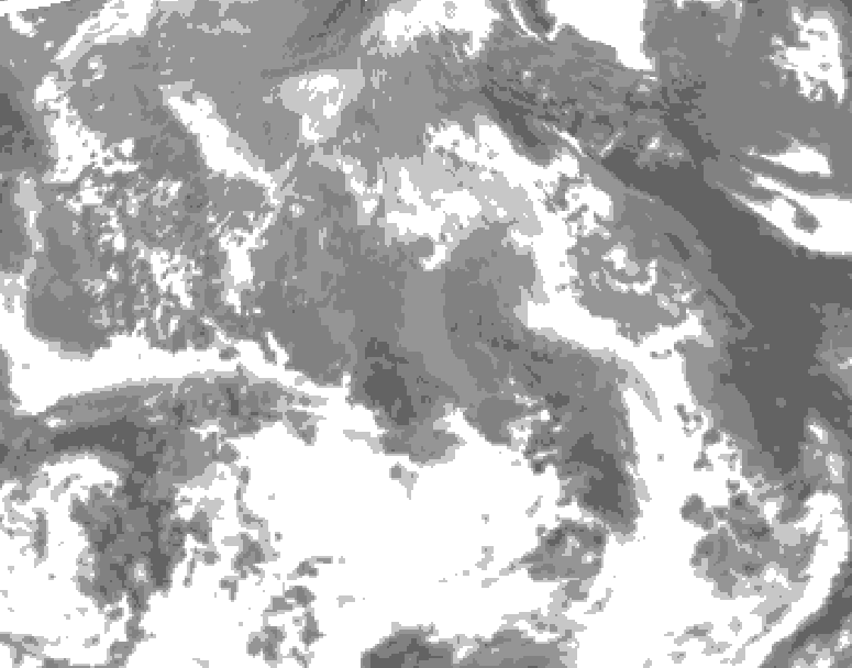 GDPS total cloud 072 hour forecast chart for Canada based on 2026/04/19 0000Z data