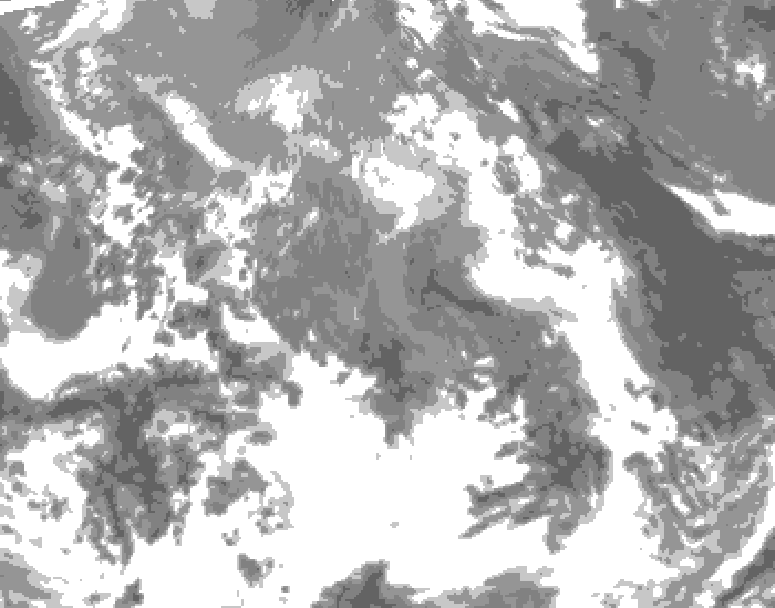 GDPS total cloud 078 hour forecast chart for Canada based on 2026/04/19 0000Z data