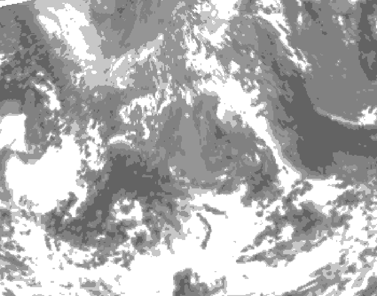 GDPS total cloud 096 hour forecast chart for Canada based on 2026/04/19 0000Z data